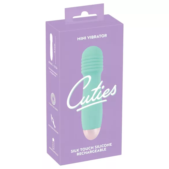 Cuties - mini masážny vibrátor - nabíjateľný - zelený