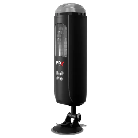 PDX Ultimate Milker - automatický masturbátor s vibráciami a saním - čierny