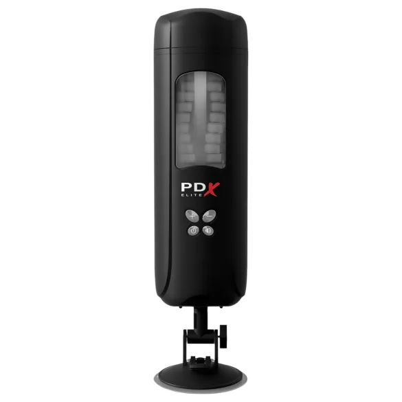 PDX Ultimate Milker - automatický masturbátor s vibráciami a saním - čierny