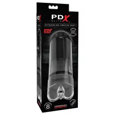   PDX Elite Extender Pro - masturbátor pre mužov - vibračný a vákuový - čierny