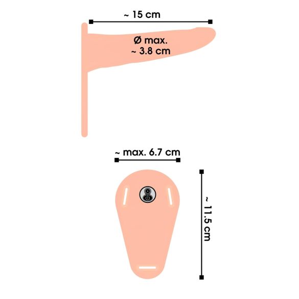 You2Toys - pripínací vibrátor - dobíjací - telová farba
