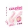 Couples Choice - vibrátor pre páry s 2 motormi - ružový