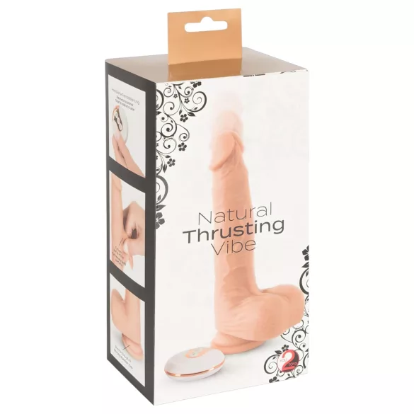 You2Toys - realistický vibračný strapon - prírodná farba