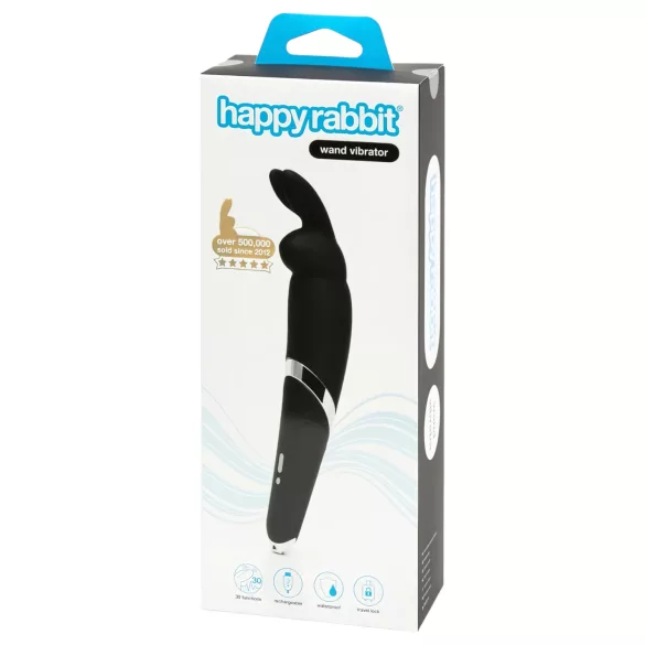 Happyrabbit - masážna vibračná hlavica - nabíjateľná - čierna