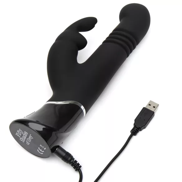 Fifty Shades of Grey - vibračný dildo s pohybom - čierny