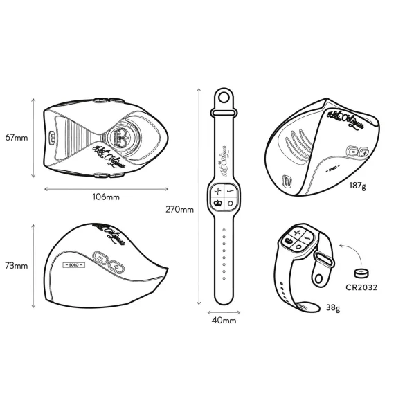Hot Octopuss - masturbátor pre mužov - diaľkové ovládanie - čierny