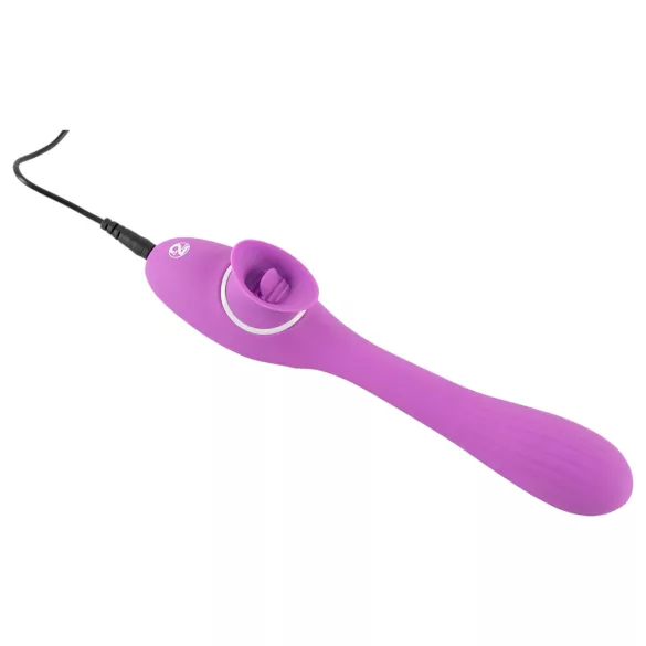 You2Toys - vibrátor s dvoma funkciami - nabíjateľný 2v1 - fialový