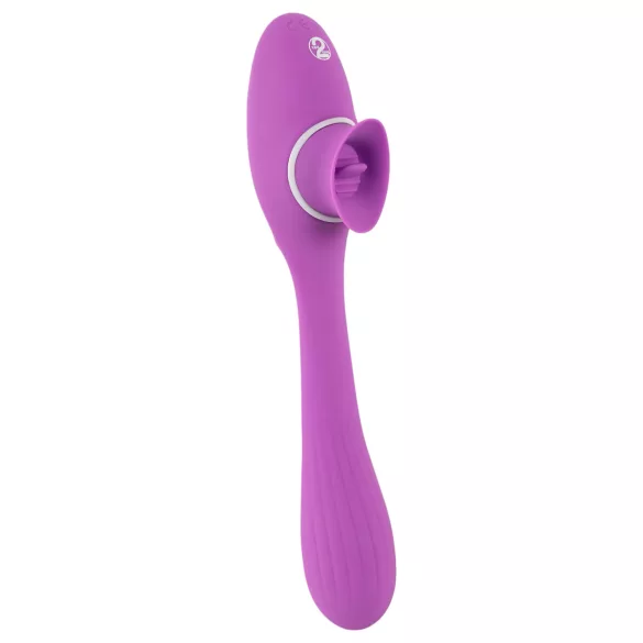 You2Toys - vibrátor s dvoma funkciami - nabíjateľný 2v1 - fialový