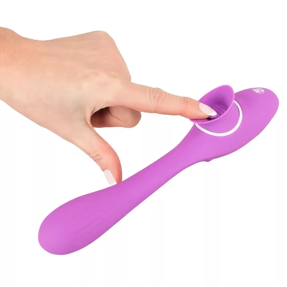 You2Toys - vibrátor s dvoma funkciami - nabíjateľný 2v1 - fialový