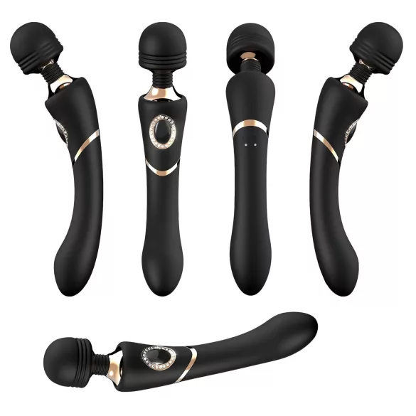 Cleopatra Wand - masážny vibrátor - nabíjateľný, vodotesný - čierny