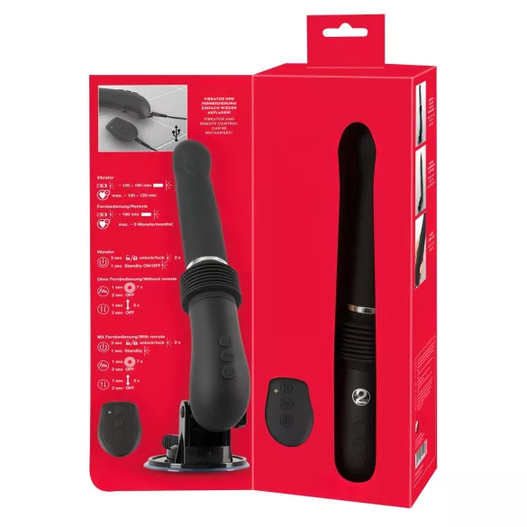 You2Toys - stroj na prirážanie - dobíjací vibrátor s diaľkovým ovládaním