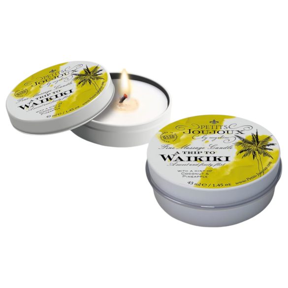 Petits Joujoux Waikiki - masážna sviečka - kokos ananás - 43 ml