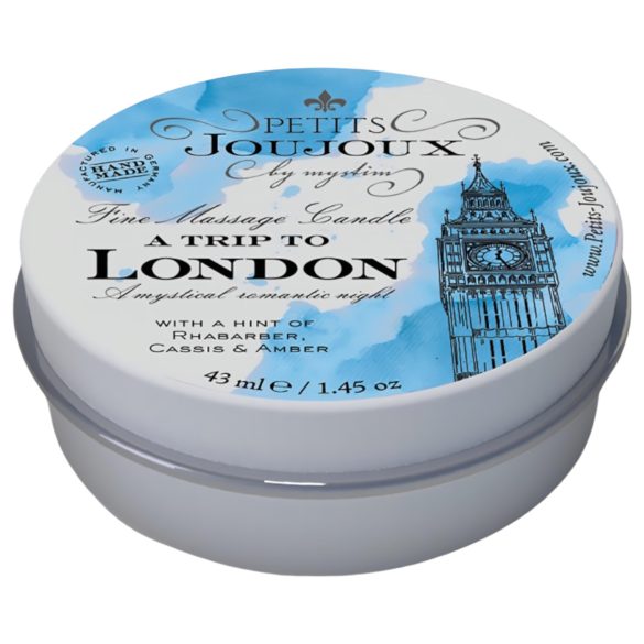 Petits Joujoux London - masážna sviečka - rebarbora ambra - 43 ml