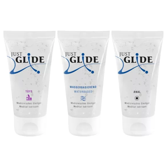 Just Glide - lubrikačný gél sada - 3x50 ml