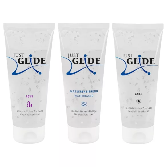 Just Glide - lubrikačný gél set - 3x200 ml