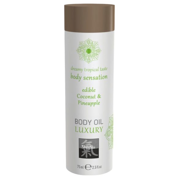 Shiatsu Luxury - jedlý masážny olej - kokos ananás - 75ml