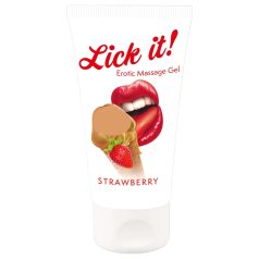 Lick it! - jedlý lubrikant 2v1 - jahoda - 50ml