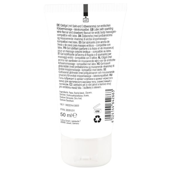 Lick it! - 2v1 jedlý lubrikant - šampanské-jahoda (50ml)