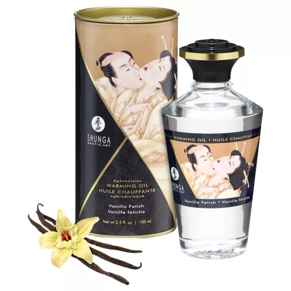 Shunga - masážny olej s hrejivým efektom - vanilka - 100 ml