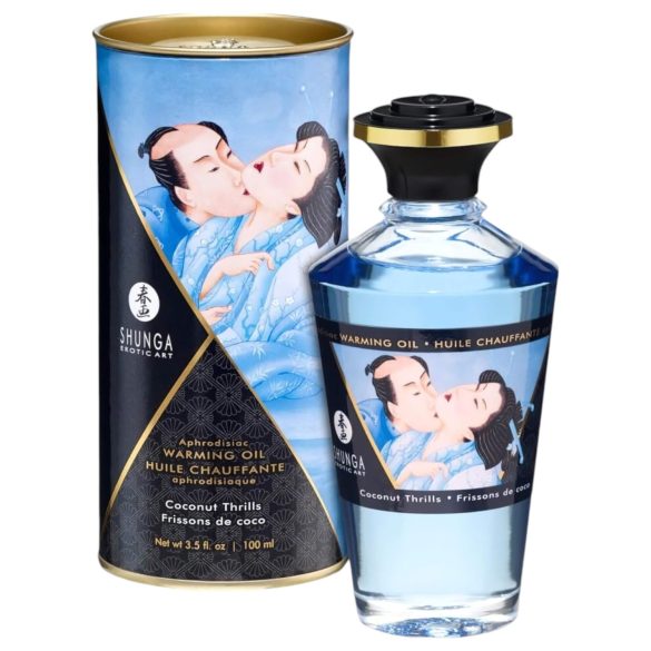 Shunga - hrejivý masážny olej - kokos (100 ml)