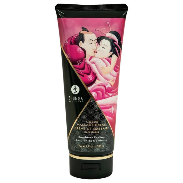 Shunga - masážny krém - malina - 200 ml