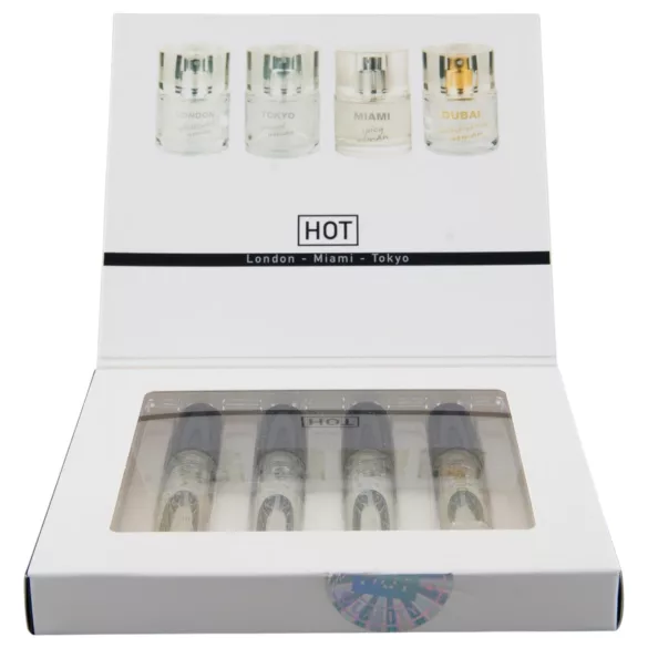 HOT - feromónový parfum pre ženy - darčekové balenie - 4x5 ml
