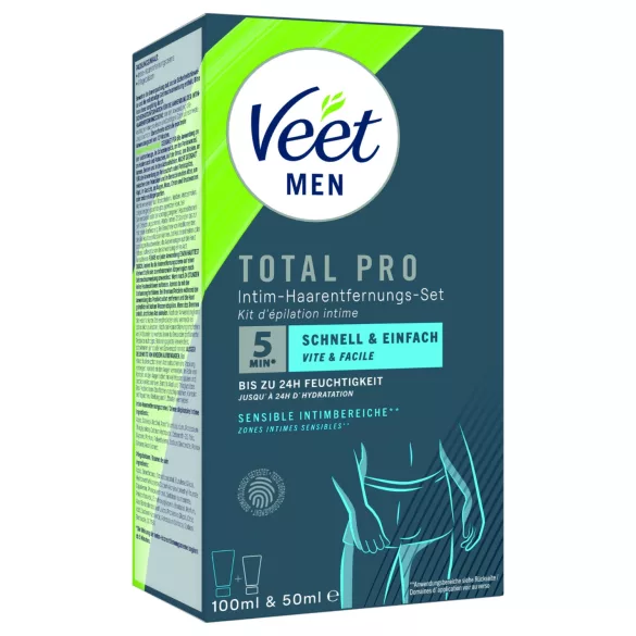 Veet - intímny depilačný krém a balzam pre mužov (100 ml + 50 ml)