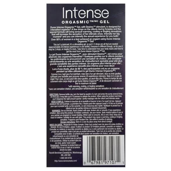 Durex Intense - stimulačný intímny gél pre ženy - 10ml