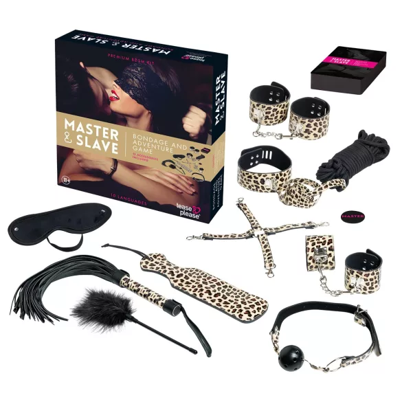 tease & please - Master & Slave - prémiová BDSM dobrodružná sada pre páry (13-dielna)