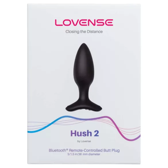 Lovense Hush 2 S - aplikáciou ovládaný análny vibrátor (38 mm, čierny)