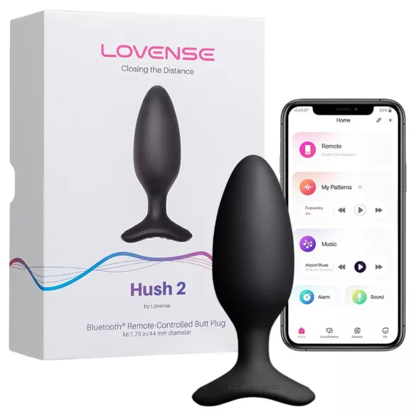 Lovense Hush 2 M - Análny vibrátor ovládaný aplikáciou (45 mm, čierny)