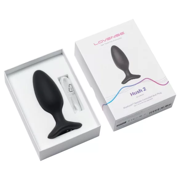 Lovense Hush 2 M - Análny vibrátor ovládaný aplikáciou (45 mm, čierny)