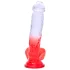 Sunfo - dildo s prísavkou a semenníkmi - 21 cm - číro-červený
