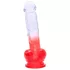 Sunfo - dildo s prísavkou a semenníkmi - 21 cm - číro-červený