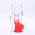 Sunfo - dildo s prísavkou a semenníkmi - 21 cm - číro-červený