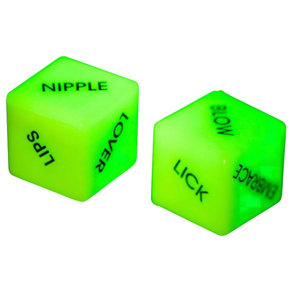 Glow Dice - svietiaca kocka - erotická hračka - fosforeskujúca