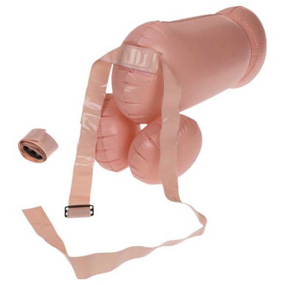 Cock Fighting - nafukovací pripínací penis - telová farba