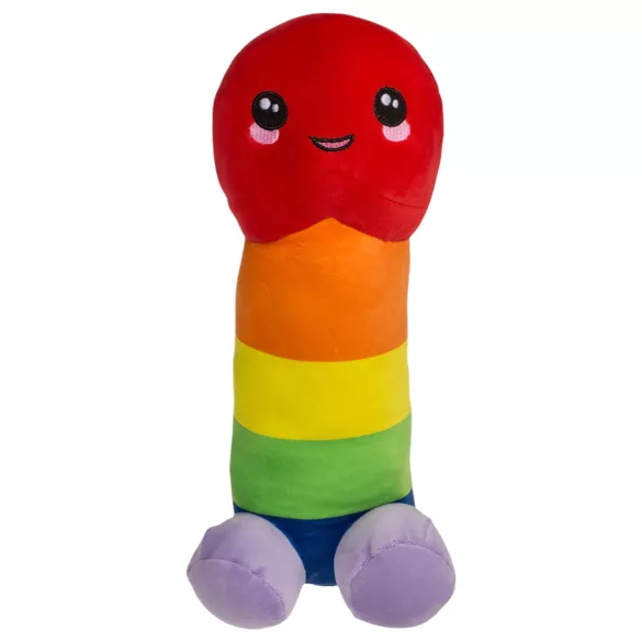 Plyšový penis - 30 cm - dúha