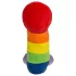 Plyšový penis - 30 cm - dúha