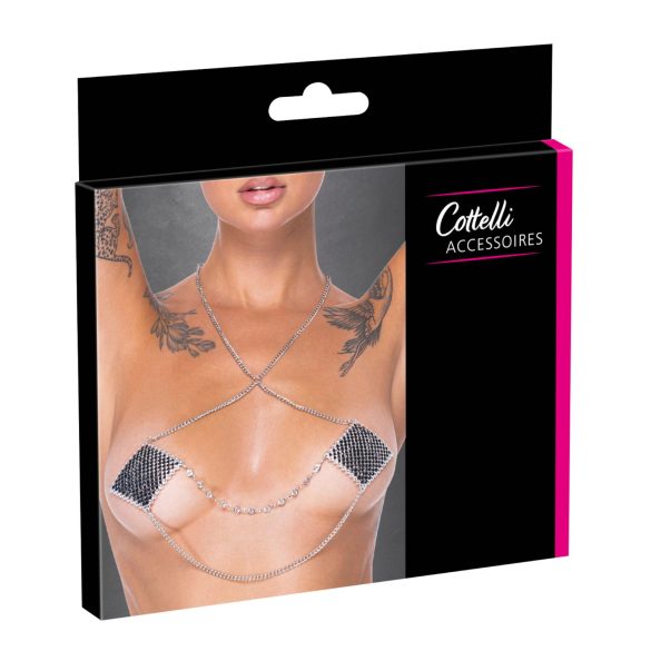 Cottelli - ozdobná nálepka na bradavky (strieborná)