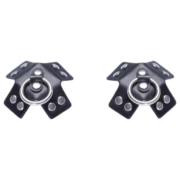 Bad Kitty - nálepky na bradavky s piercingom - čierne