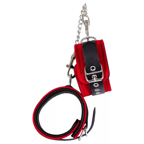 ZADO - kožené členkové putá (červené)