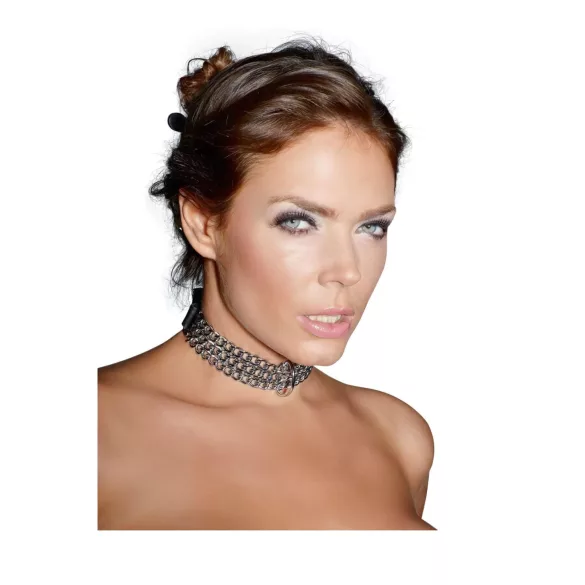 ZADO - obojok s reťazou - strieborný