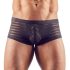 Priehľadné pruhované boxerky (čierne) - XXL