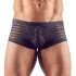 Boxerky - priehľadné s pruhmi - čierne - XXL