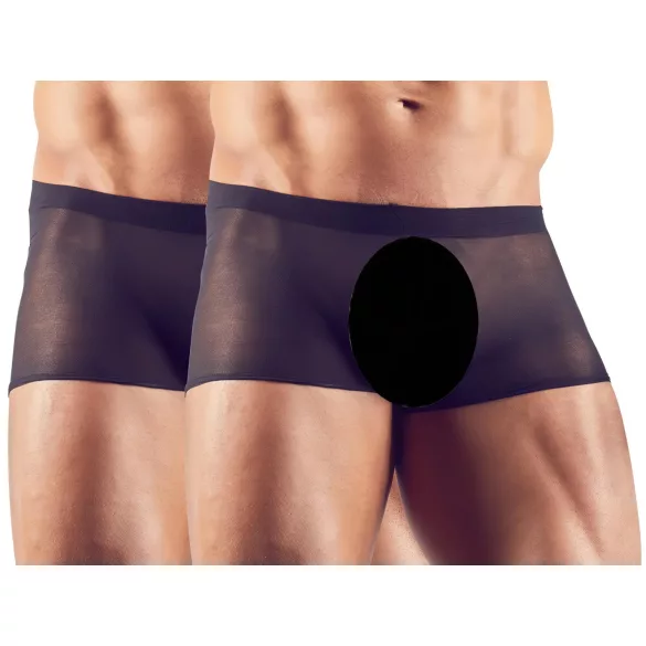 Svenjoyment - boxer set - priehľadný - čierna - 2 diely - S-L