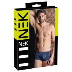   NEK - pánske boxerky - čierne, šnurovanie, sieťovina - modrá