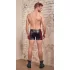 NEK - pánske boxerky na zips - čierne s červenými bočnými vložkami - L