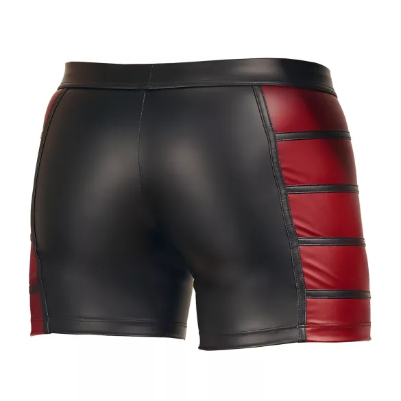 NEK - pánske boxerky na zips - čierne s červenými bočnými vložkami - L