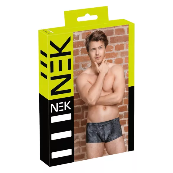 NEK - boxerky so vzorom hadiej kože (čierne)